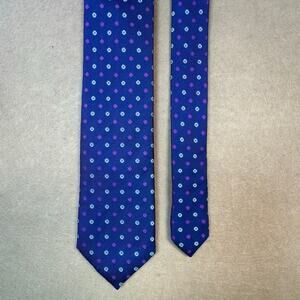 Tattersall London Tie Silk Embroidered 3" x 60" Preppy Classic floral